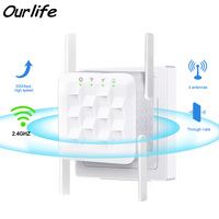 Ourlife 300Mbps WIFI Repeater Remote Amplifier 802.11N WiFi Signal Booster Network Amplifier For Home/Office Wireless Repeater