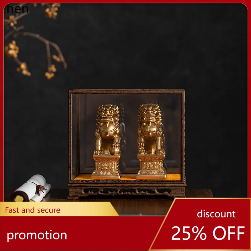 Yfy novo estilo chinês criativo palácio portão leão ornamento modelo sala de exposição hall de chá entrada estudo desktop modelo sala