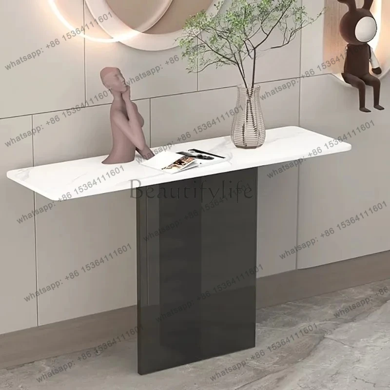 

decoración Nordic Trendy Hallway Table Unique Simple Elegant Modern Corner Table Delicacy Minimalist Tabel Console Hallway Tab