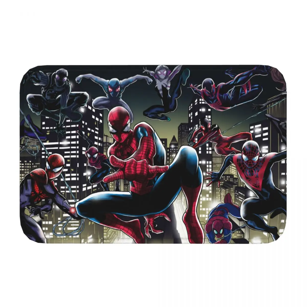 Marvel Spider Man Non-slip Doormat Friend Bath Kitchen Mat Prayer Carpet Indoor Pattern Decor