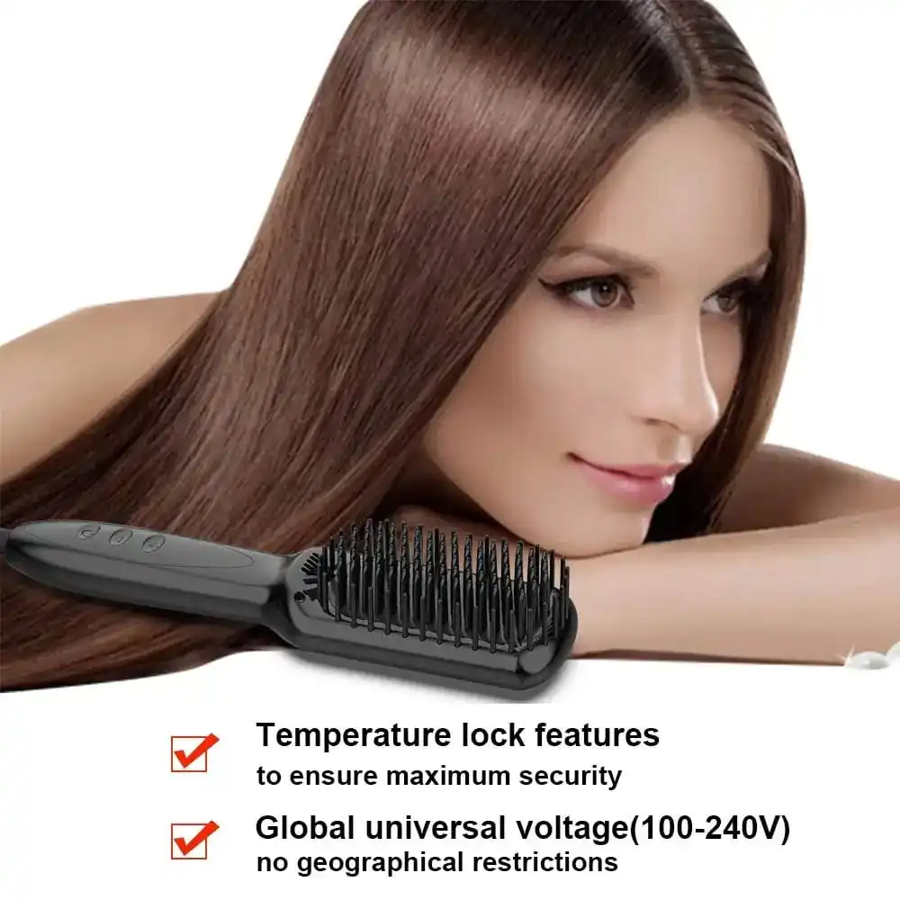 

Professional Fast Heating Beard Straightener Comb for Men and Women Anti Scald Electric Hair Straightening Brush with Auto Shuto
