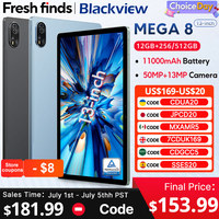 【World premiere】Blackview MEGA 8 Tablet 13 inch FHD+ 90Hz Display 11000mAh  AI Android 15 50Mp Camera 4 BOX Speakers 4G Pad PC