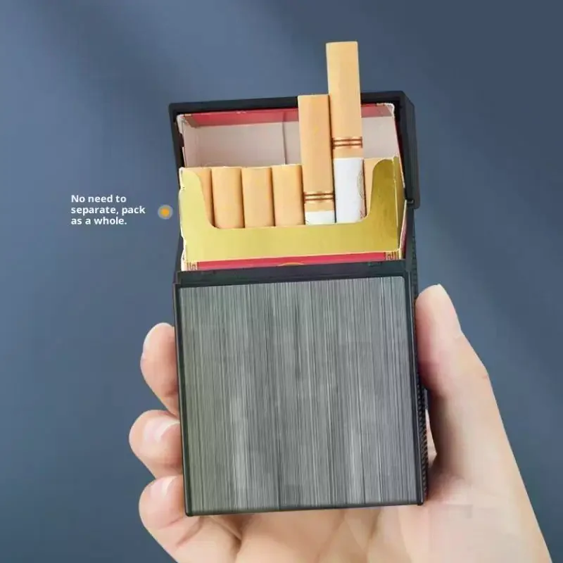 Portable Cigarette Box 20pcs Capacity Cigarette Case Metal Cigar Tobacco Holder Pocket Box For Cigarette Accessories Gadget