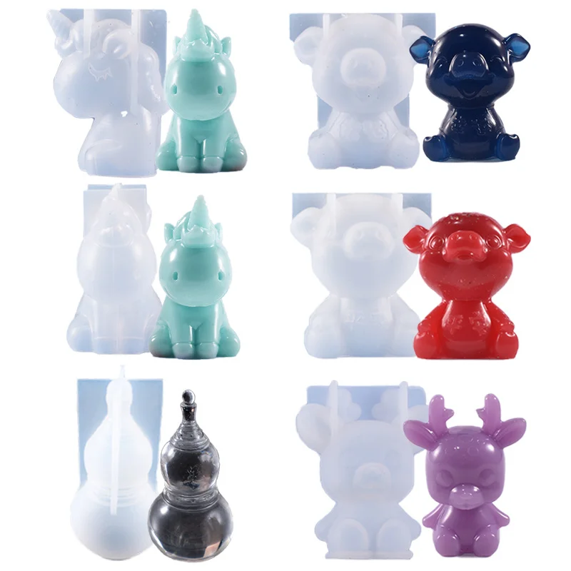 1pc/DIY Kristall Tropf Form Glück Temperanz Friedliche Piggy Form 3D Stereoskopischen Pendel Geformt Fischschwanz Silikon Form hause De
