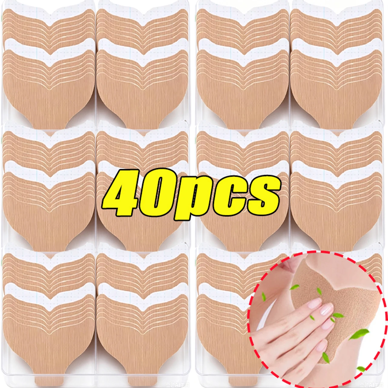 Invisible Self-Adhesive Underarm Sweat Pads with Cotton Absorption for Invisible Sweatproofing