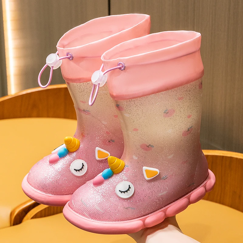 أحذية المطر المريحة للأطفال - أحذية مقاومة للماء وغير قابلة للانزلاق ومتينة ومسامية للمغامرات الخارجية للأولاد والبنات #6