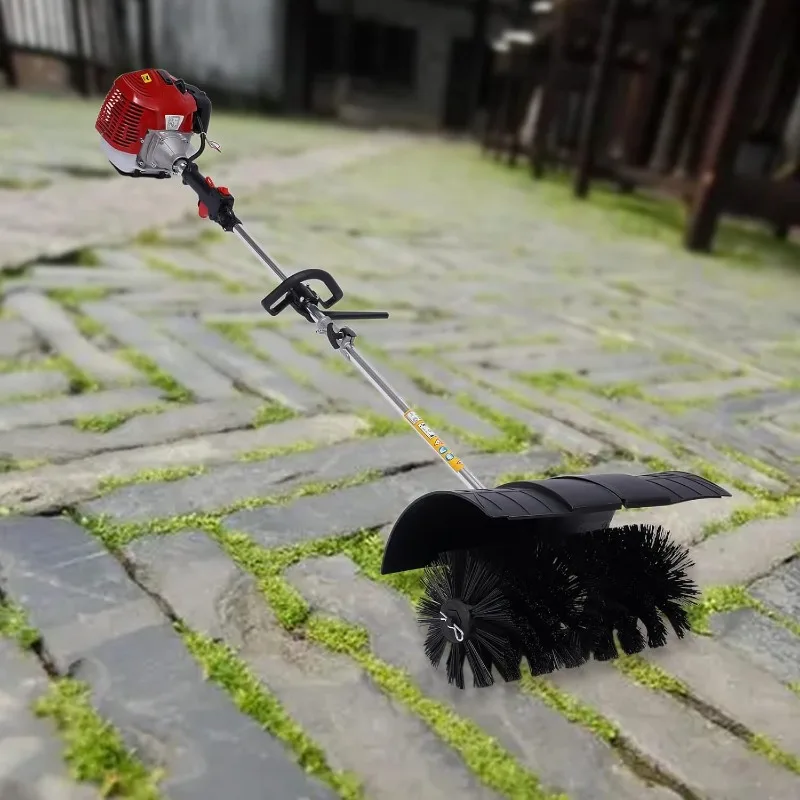 ไม้กวาดกวาดแก๊ส,52CC 2.3HP 2 จังหวะมือถือกวาดกวาดพร้อมเครื่องเป่าลม, หิมะ Driveway สนามหญ้าสนามหญ้ากลางแจ้งประดิษฐ์ B