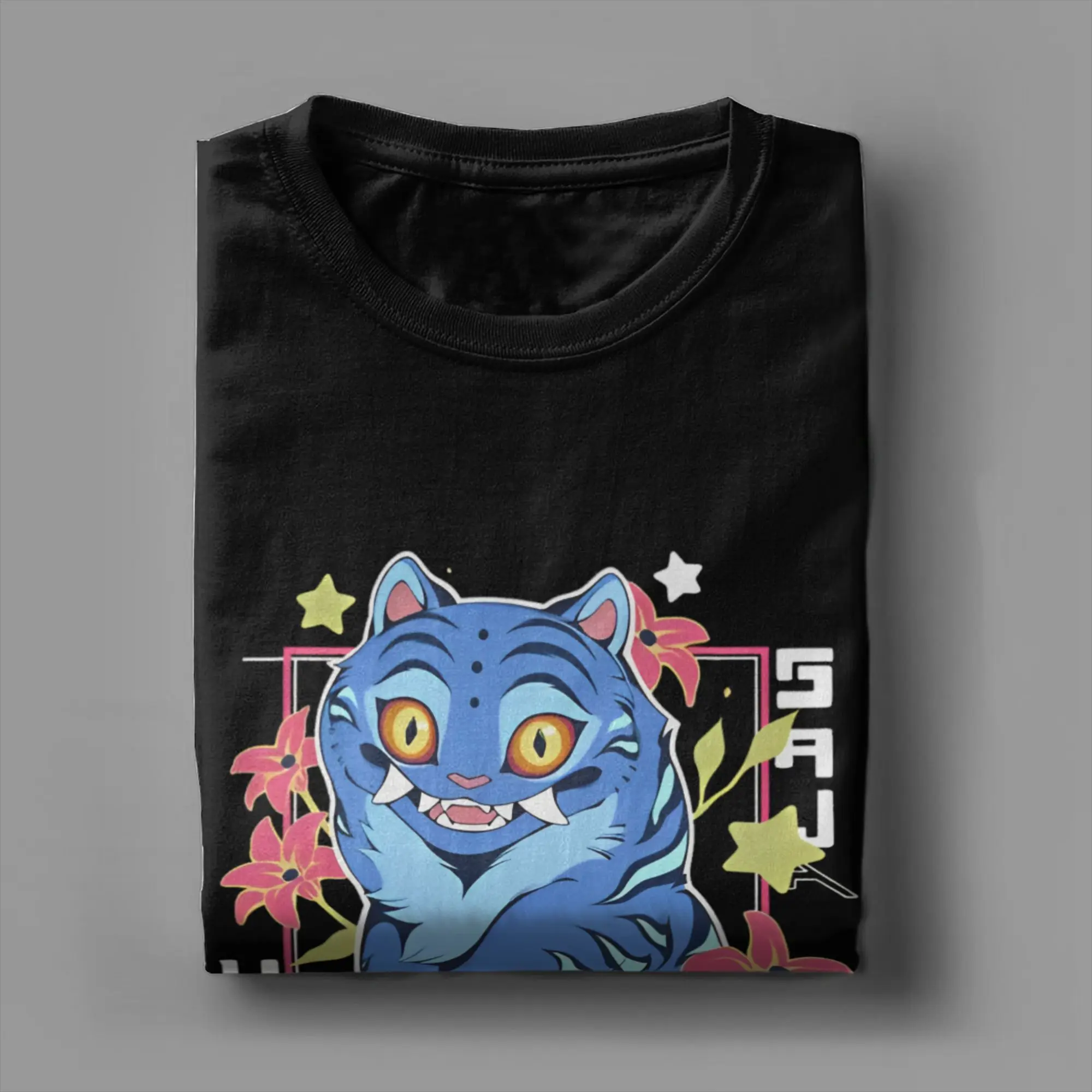 تي شيرت رجالي K Pop Demon Hunters Vintage 100% قطن تي شيرت بأكمام قصيرة ملابس برقبة دائرية