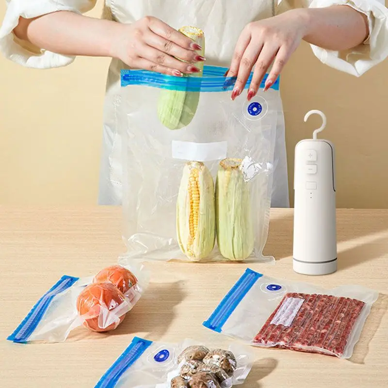 Máquina de sellado al vacío portátil para envasado de alimentos, Mini sellador de bolsas, sellador de calor de mano, máquina de sellado de bocadillos de alimentos