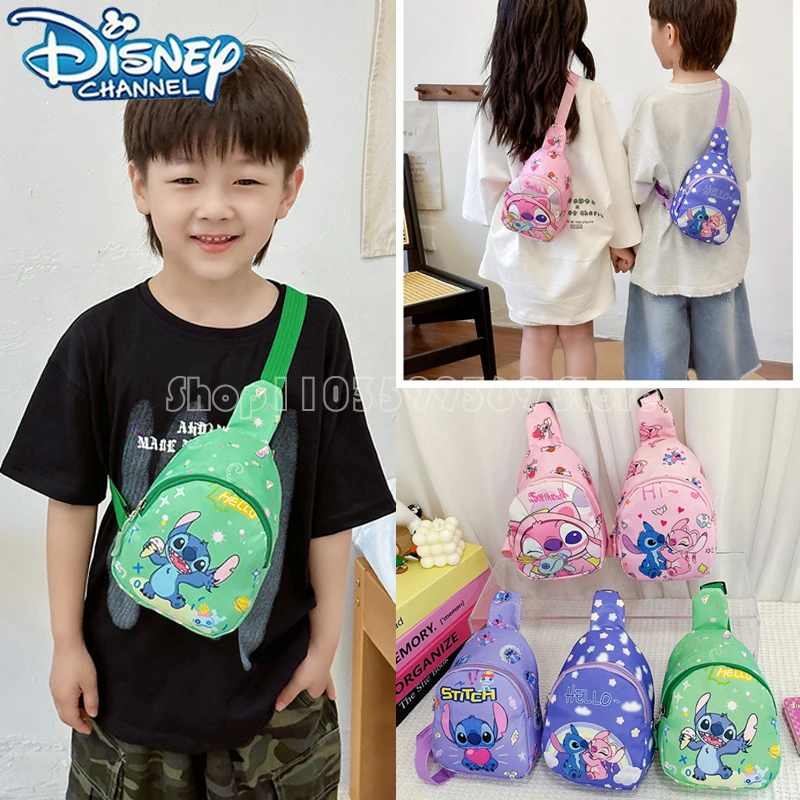 

2024 Disney Kid Bag Stitch Portable Chest Bag Children's Bag Cartoon Little Boy Chest Bags Crossbody Shoulder Bags