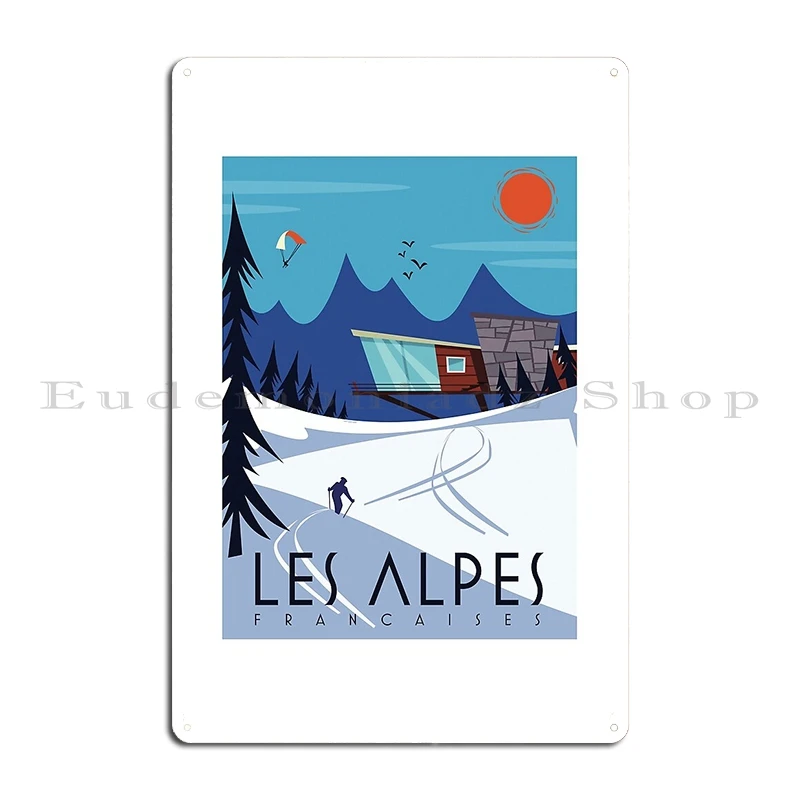 Verbier Mont Fort Poster Metal Sign Club Party Party Wall Decor Vintage Dolomiti Ski Nendaz Tin Sign Poster