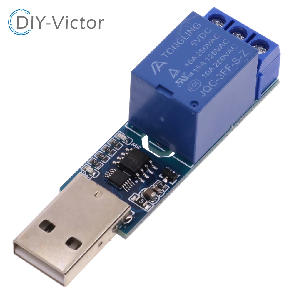 Controllo della porta seriale USB modulo relè a 1 canale 5V 10A CH340 protezione da sovracorrente interruttore di controllo del comando del Computer