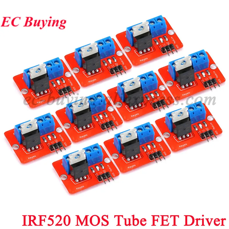 10Pcs/1pc Dimmer 0-24V Top Mosfet Button IRF520 MOS Driver Module IRF 520 For Arduino MCU ARM Raspberry pi