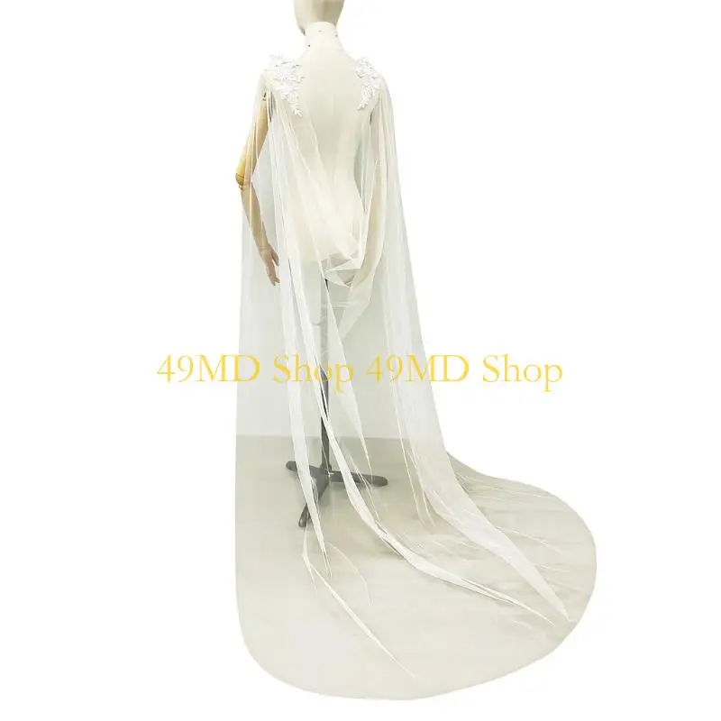 

49MD Detachable laceEmbellished Mesh Bridal Wear Elegant Wedding Accessory For Bridesmaids Ceremonies