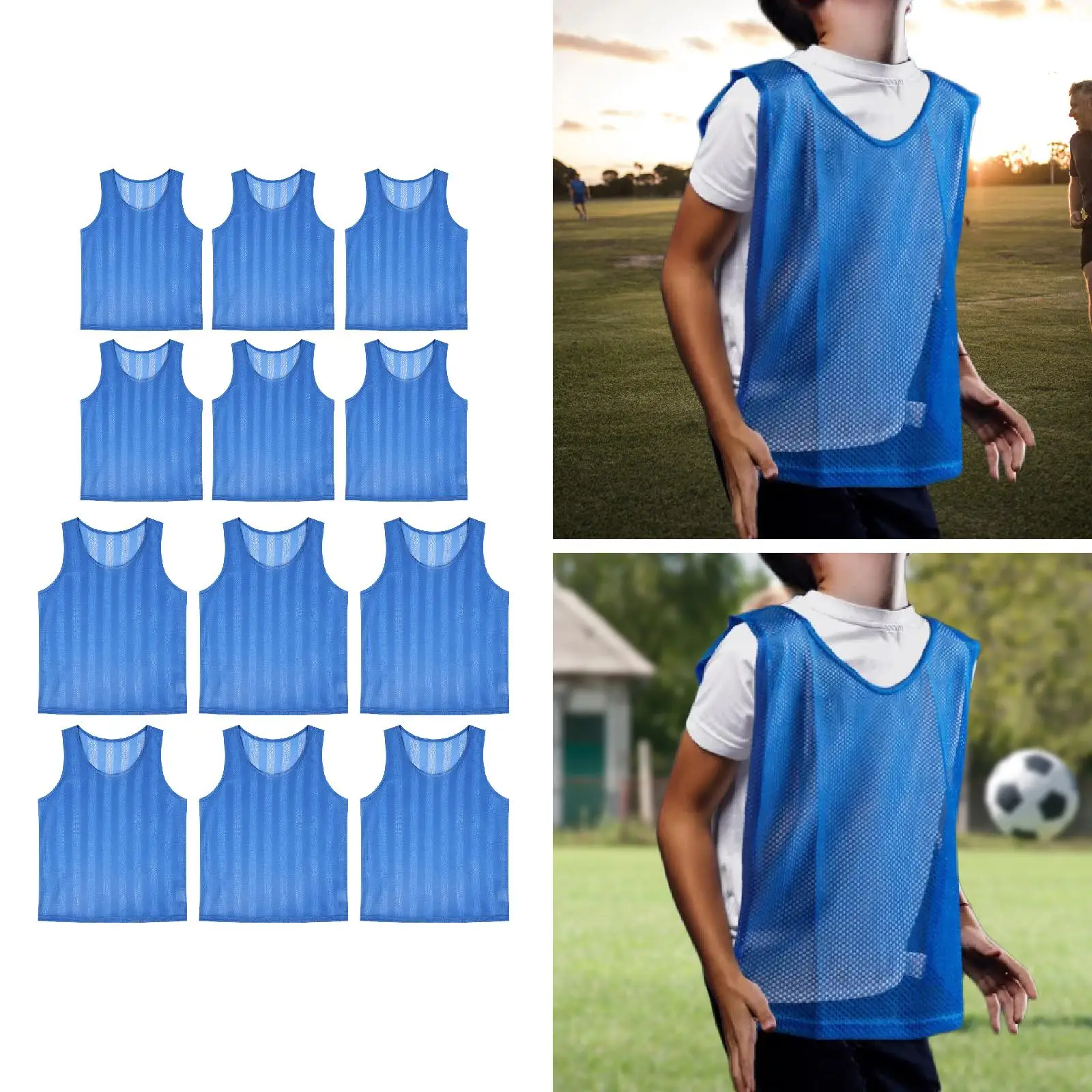 

6 Pieces Football Vests Soccer Jerseys Lightweight Convenient Portable Clothes Comfortable Clothing Versatile Soccer Vests