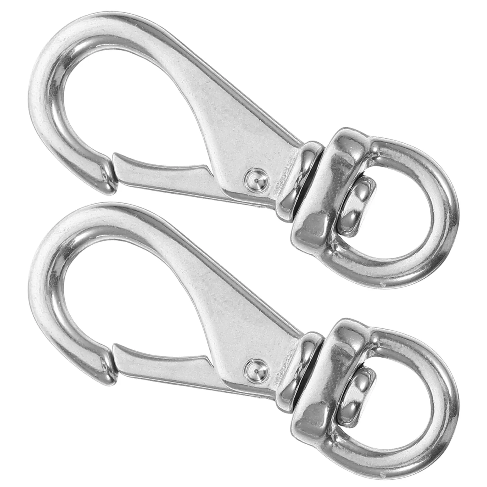 2Pcs Flagpole Snap Clips Swivel Eye Snap Hooks 20Mm Brass Color Heavy Duty Halyard Rope Attachment Clips Outdoor Use