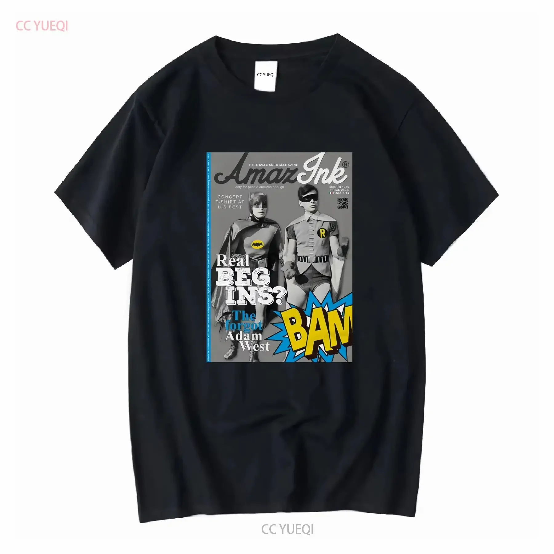 T-shirt véritable commence Robin Chauve Souris Adam West Gotham manches longues ou courtes vintage lavé décontracté légèrement doux