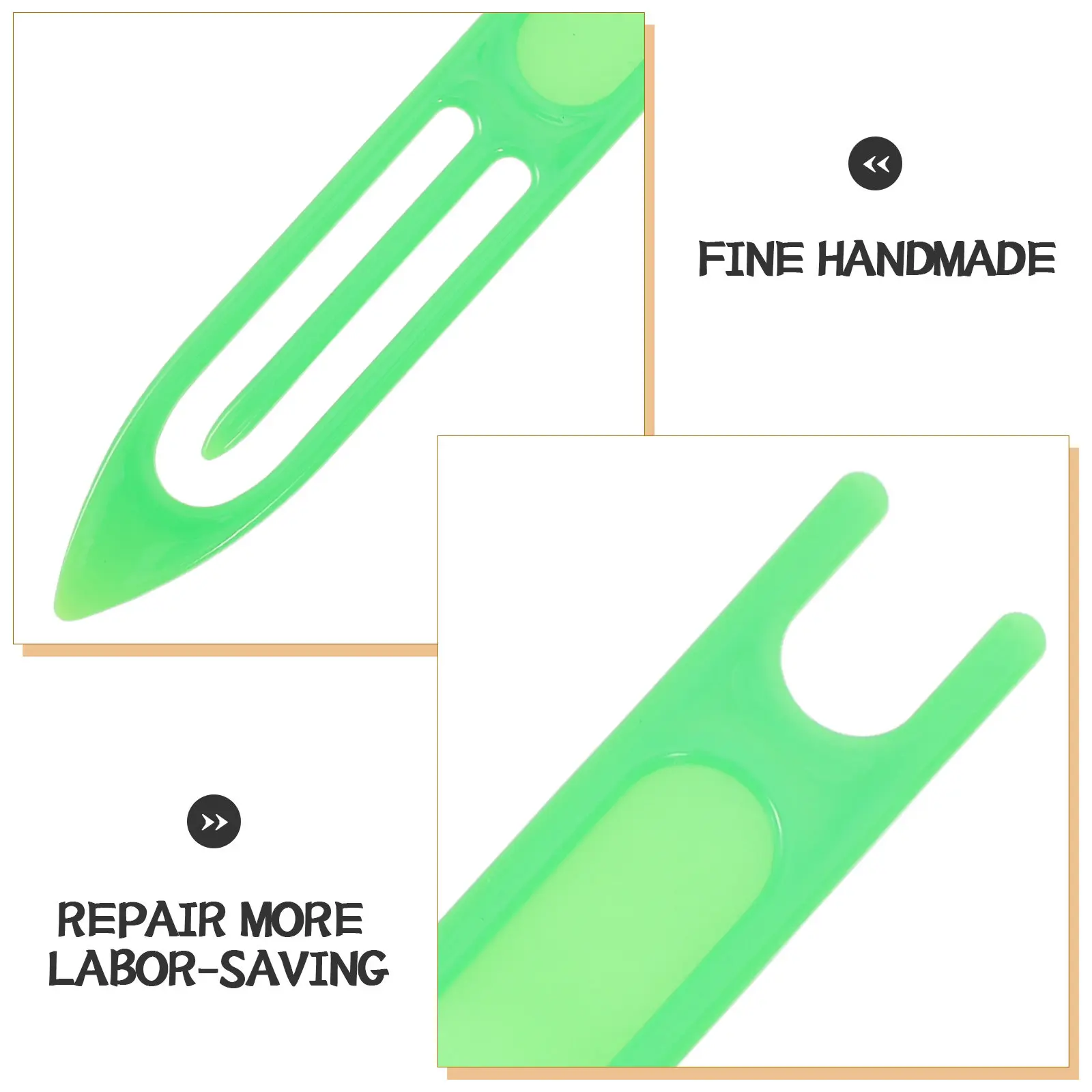 6Pcs Large Plastic Weaving Needles Heavy Duty Carpet Repair Tool Handicraft Shuttle for Fishnet Rug Mending and DIY Craft