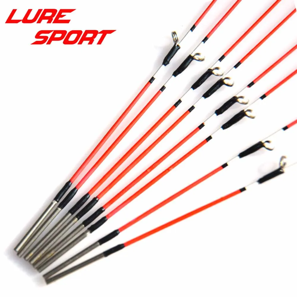 LureSport 4pcs 20cm Titanium Alloy Feeder Rod Flexible Tip 7 Guides Refit Rod Building Components Repair DIY Accessories