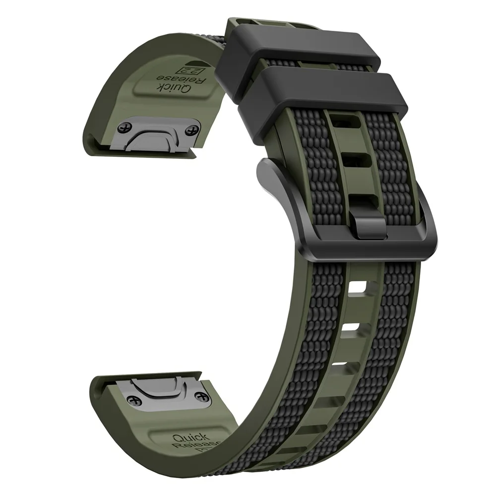 26mm Siliconen Horlogebandje – Compatibel Met Garmin Fenix 8/8 Pro 51mm, Fenix 7X, 6X, 5X, Descent Mk2i/Mk3i, Quatix 8, Enduro 3/2, Tactix 8 – Quickfit, Zacht En Waterdicht