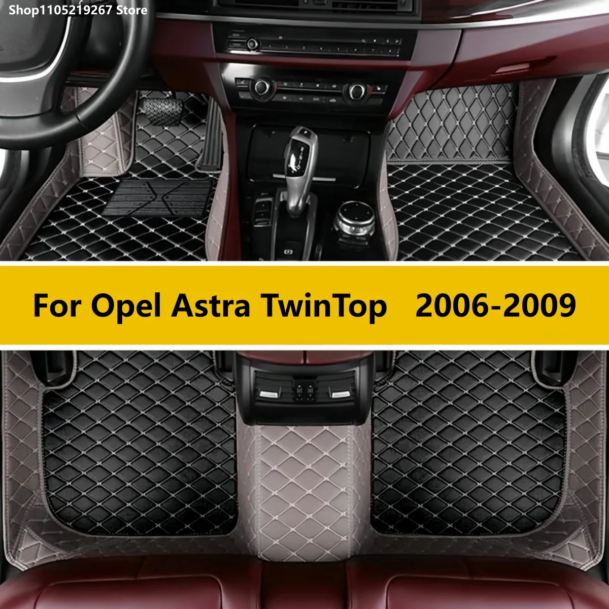 

Car Floor Mats For Opel Astra TwinTop 2006 2007 2008 2009 Auto Front Rear Row Full Set Leather Carpet Pads Foot Mat