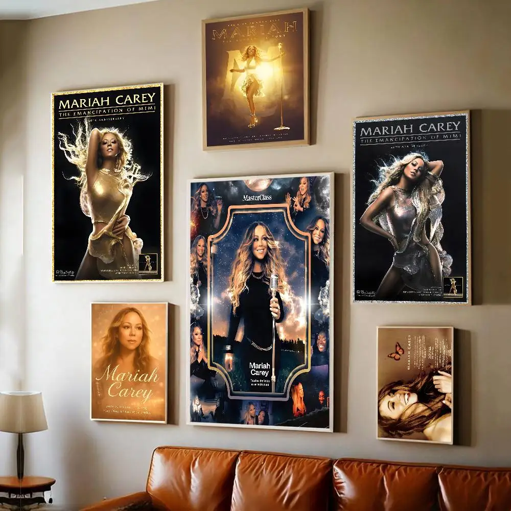 Mariah Carey Anime Posters Sticky Whitepaper Sticker DIY Room Bar Cafe Kawaii Room Decor