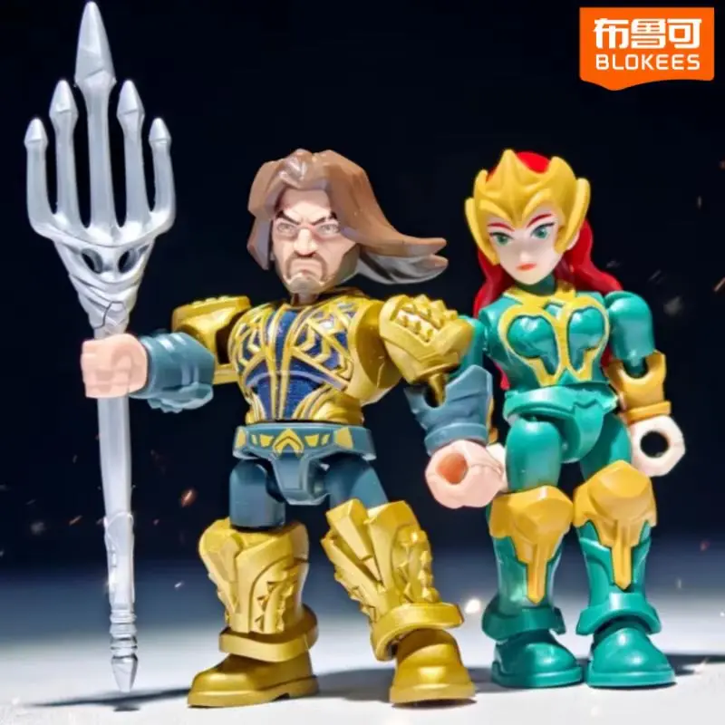 HOT Blokees DC Series Blind Box Defender Version Vol.2 Justice League Batman Superman Wonder Woman Action Figures Assembled Toys