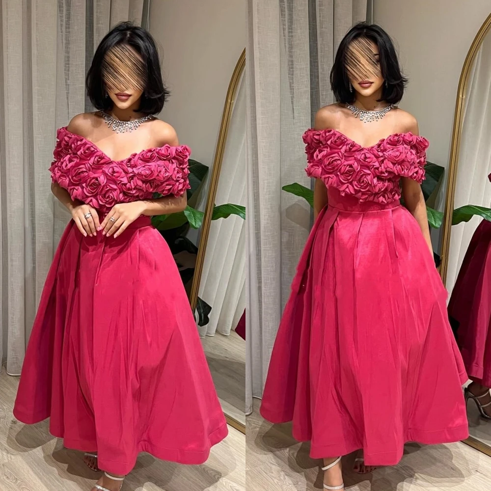 

Customized Elegant Customized Off-the-shoulder Ball Gown Quinceanera es Flower Charmeuse Evening