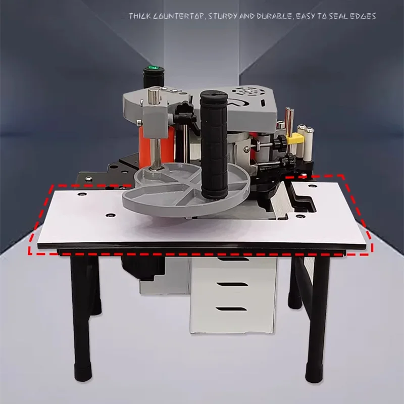 1100W Portable Woodworking Edge Banding Machine Dual-Sided Glue Application Straight & Curved Edge Banding