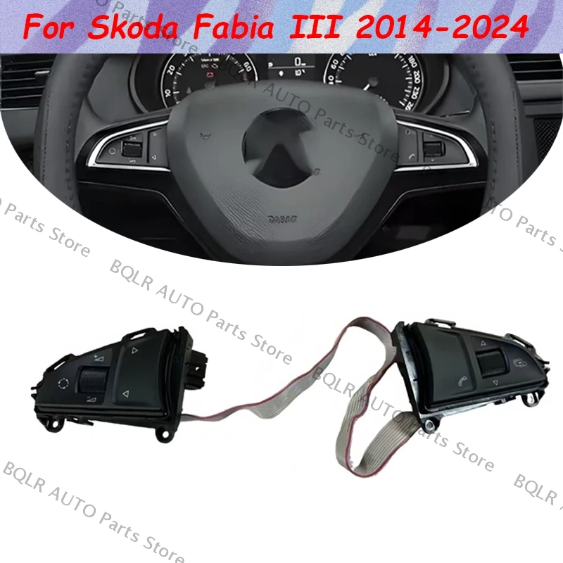 

For Skoda Fabia III 2014 2015 2016 2017 2018 2019 2020 2021 2022 2023 2024 Steering Wheel Button Multi-function Switch