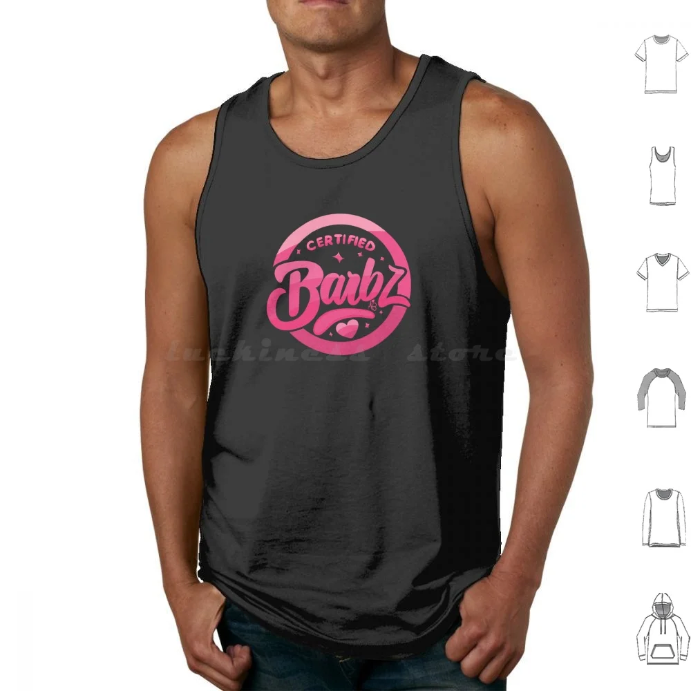 Certified Barbz Tank Tops Vest Sleeveless Barbz Nicki Minaj Cute Pink Sparkle Script