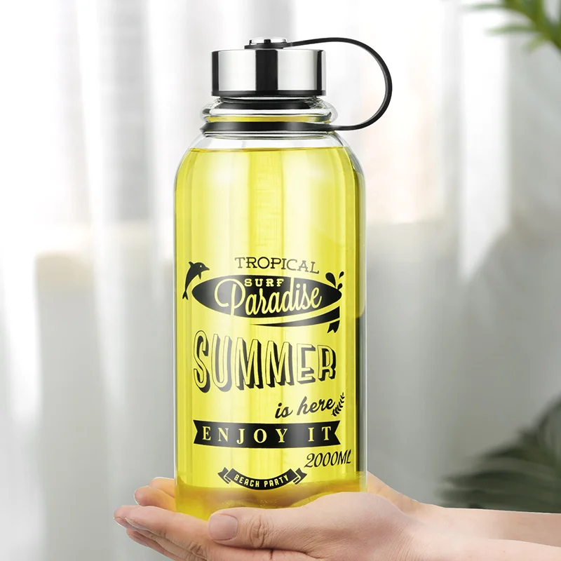 GIANXI Large Capacity Glass Water Bottles Portable Leakproof Cup Outdoor Sports Camping Picnic Bicycle Cycling Tour Drink Bottle