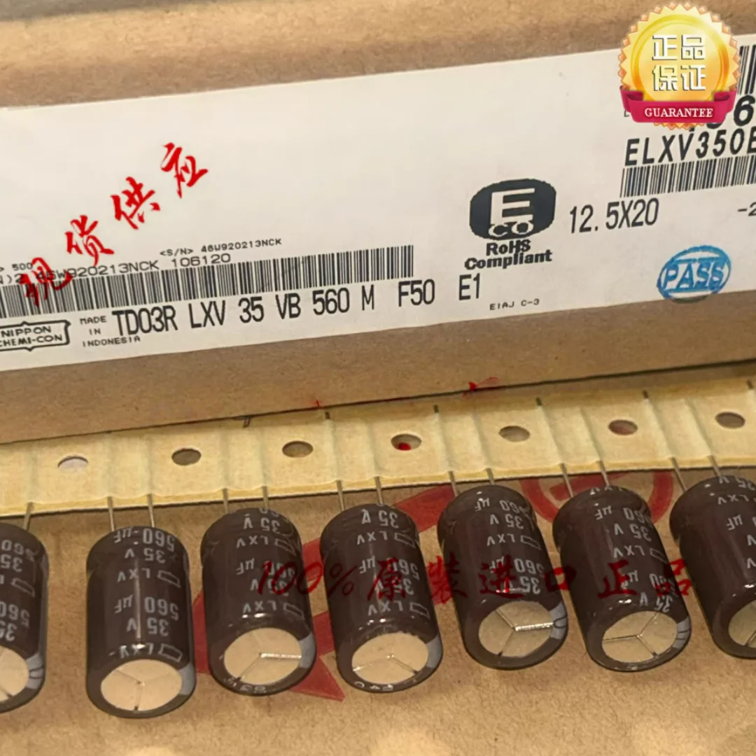 560UF 35V Japan Black Diamond Capacitor 35V560UF 12.5*20 LXV High Frequency Low Resistance