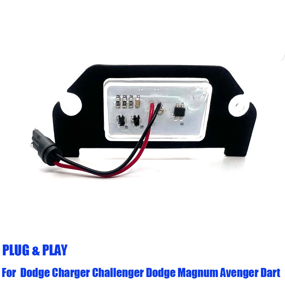 Fit For 2006-2014 Dodge Charger Challenger Dodge Magnum Avenger Dart White LED License Plate Light Lamp Car Tail Lighting Source