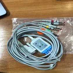 Free Shipping 5 leads IEC Banana Cable for 1-channel ECG Cable Leadwires
