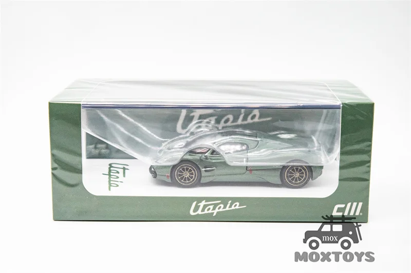 CM MODEL 1:64 Pagani Utopia (metallic groen) gegoten modelauto