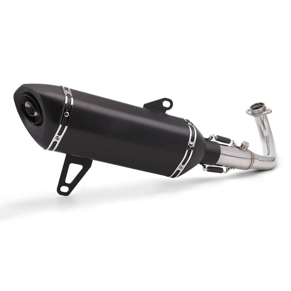 

For Yamaha XMAX300 2017-2023 X MAX XMAX 300 X-MAX Escape Motorcycle Exhaust Mid Link Pipe With Slip-On Black Muffler Tips