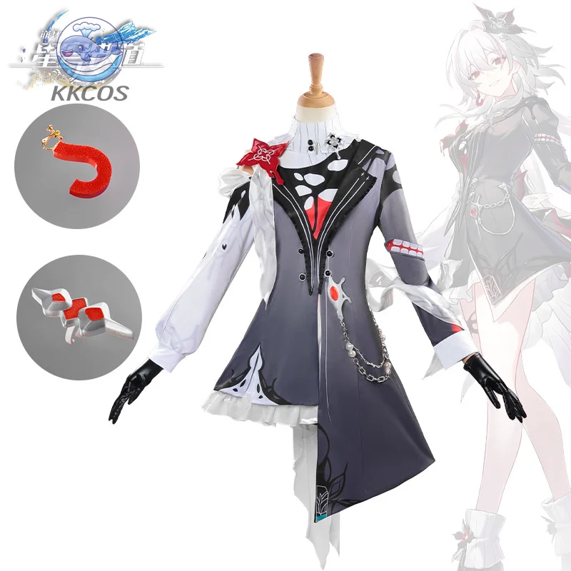 Juego Honkai Star Rail 7 de marzo disfraz de Cosplay durante la noche 7 de marzo decoraciones anillo pendientes guantes cintura cadena uniforme KKCos
