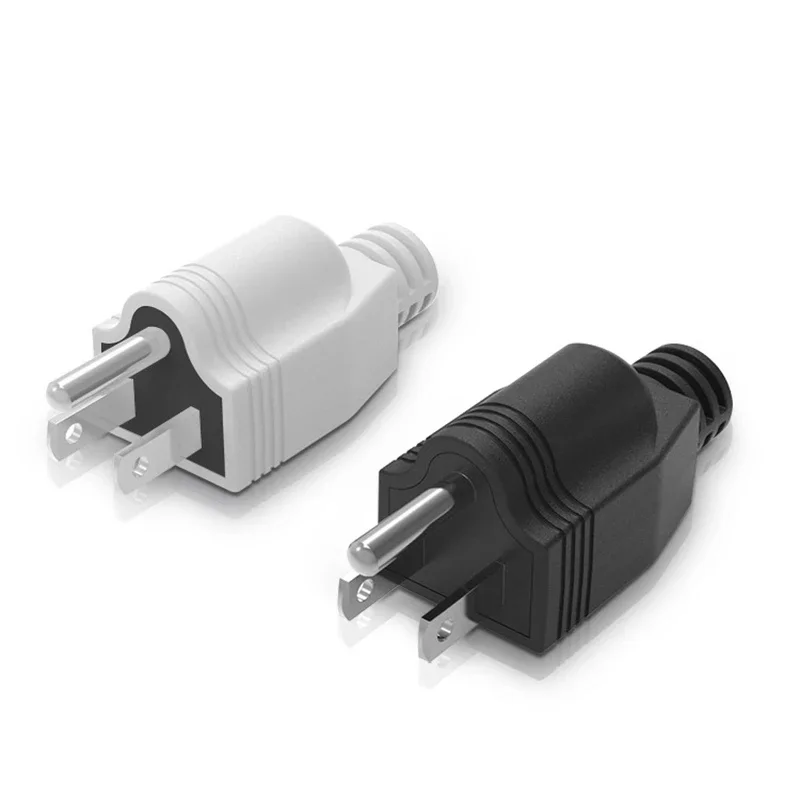 1-10PCS US American 3 Pin 15A 125V AC Electrical Power Male Plug Adaptor Adapter Wire Rewireable Extension Cord Connector