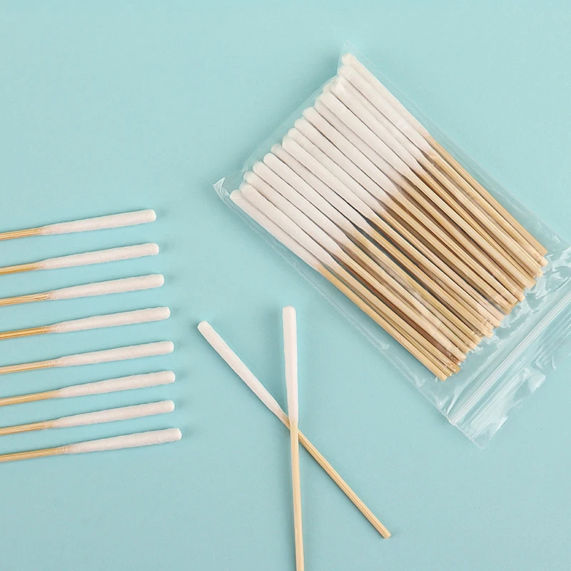 30 stücke Dicke Baumwolle Tupfer Holz Stick Tragen Medizin Baumwolle Knospen Wimpern Verlängerung Ohren Augenbraue Lip Sauber Schönheit Make-Up-Tools – Detail 3