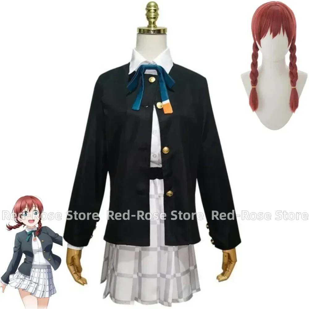 Anime LoveLive Love Live Nijigasaki High School Idol Club Emma Verde Ema Verude Disfraz de Cosplay Peluca Uniforme JK Traje de Halloween