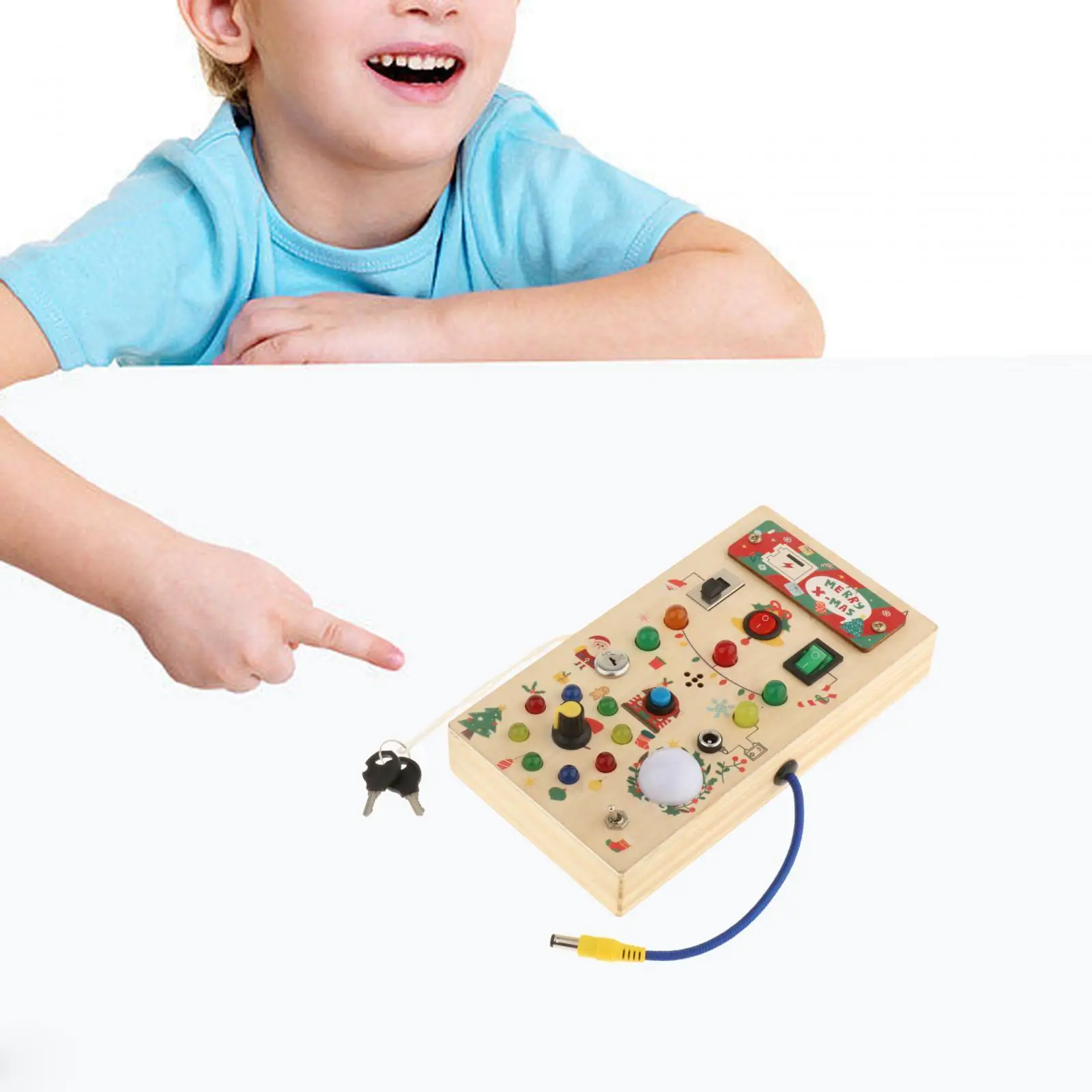 LED Busy Board Świąteczne zabawki podróżne dla przedszkolaków