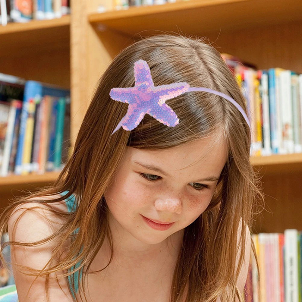 

8pcs Seastar Hair Hoop Durable Practical Marine Animal Headdress for Toddler Girl Party Daily Decor Stage Performance