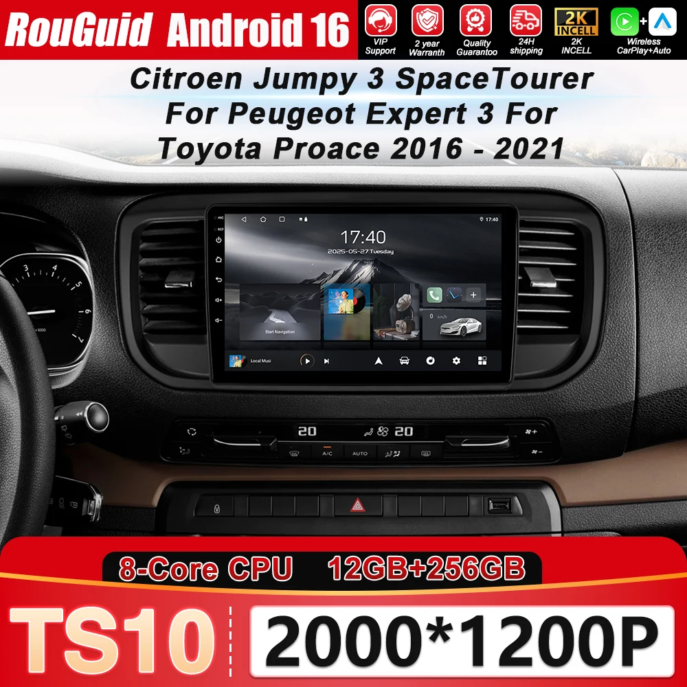 

Android 16 Car Video For Citroen Jumpy 3 SpaceTourer For Peugeot Expert 3 For Toyota Proace 2016 - 2021 Android GPS Navigation