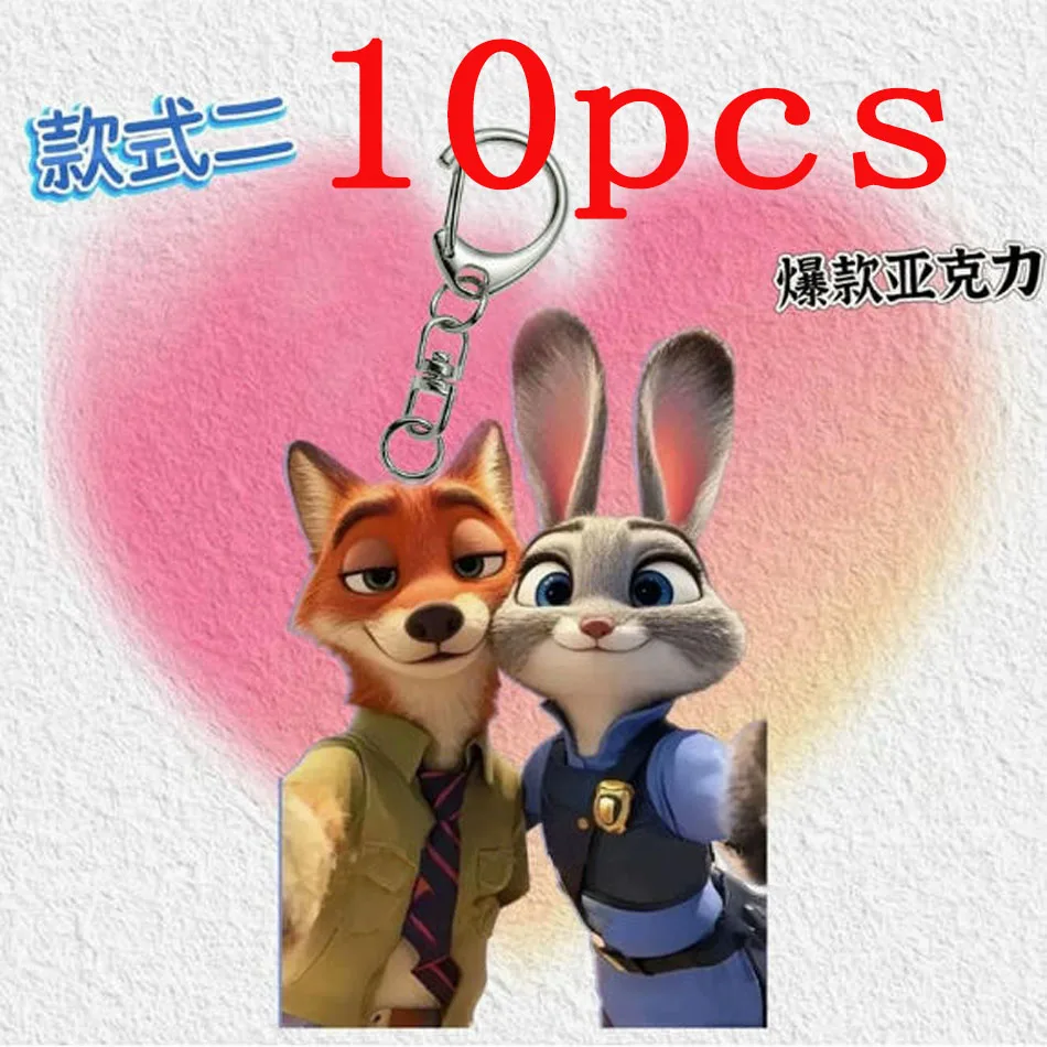 

Cute Zootopiaed Movie Creative Keychain Cute Cartoon Anime Acrylic Ornaments Fashion Handbags Decoration Couples Friends Gifts