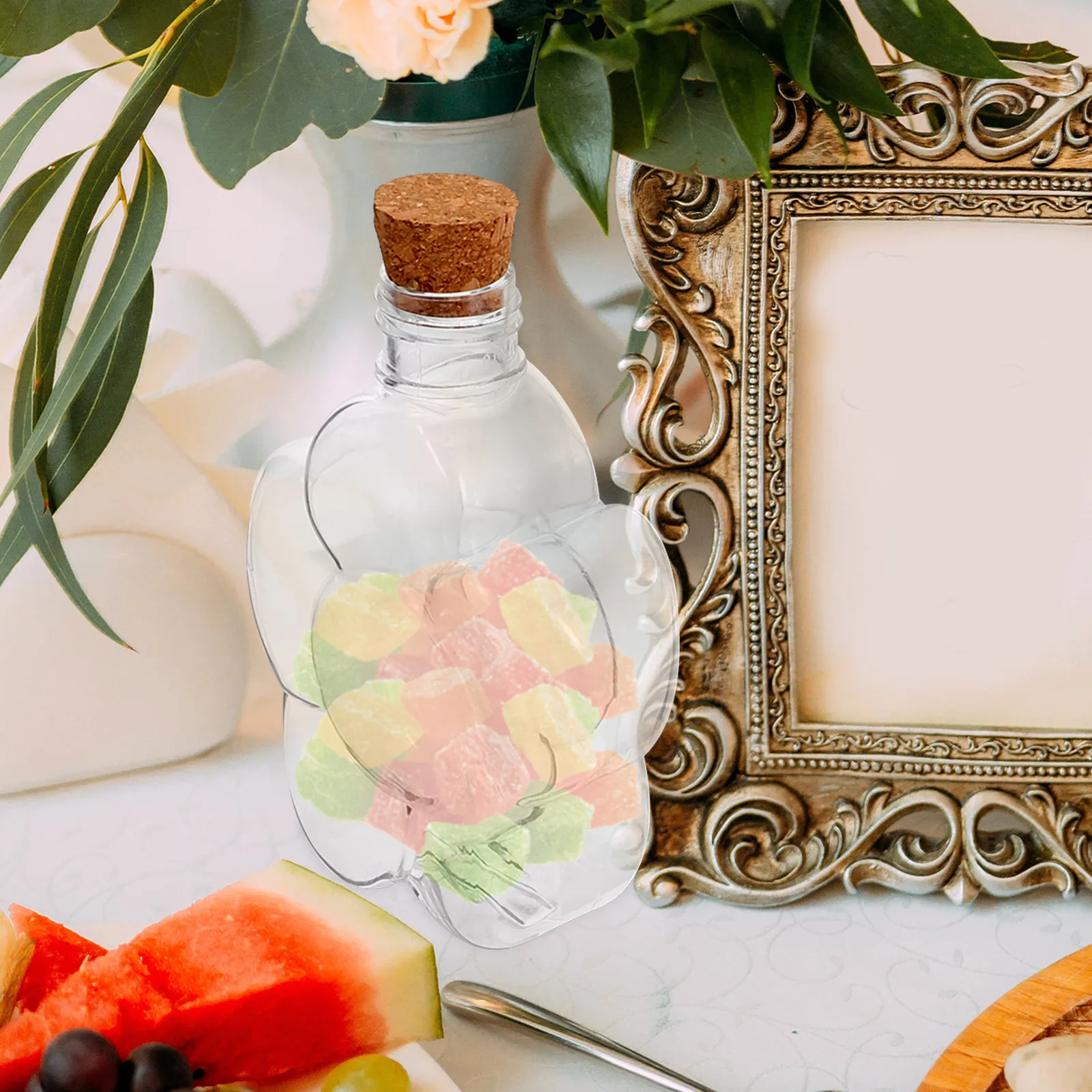 

25pcs Multifunctional Plastic Bottle Mini Jars Small Storage Bottles with Cork Stoppers Rustic Wedding White Favor