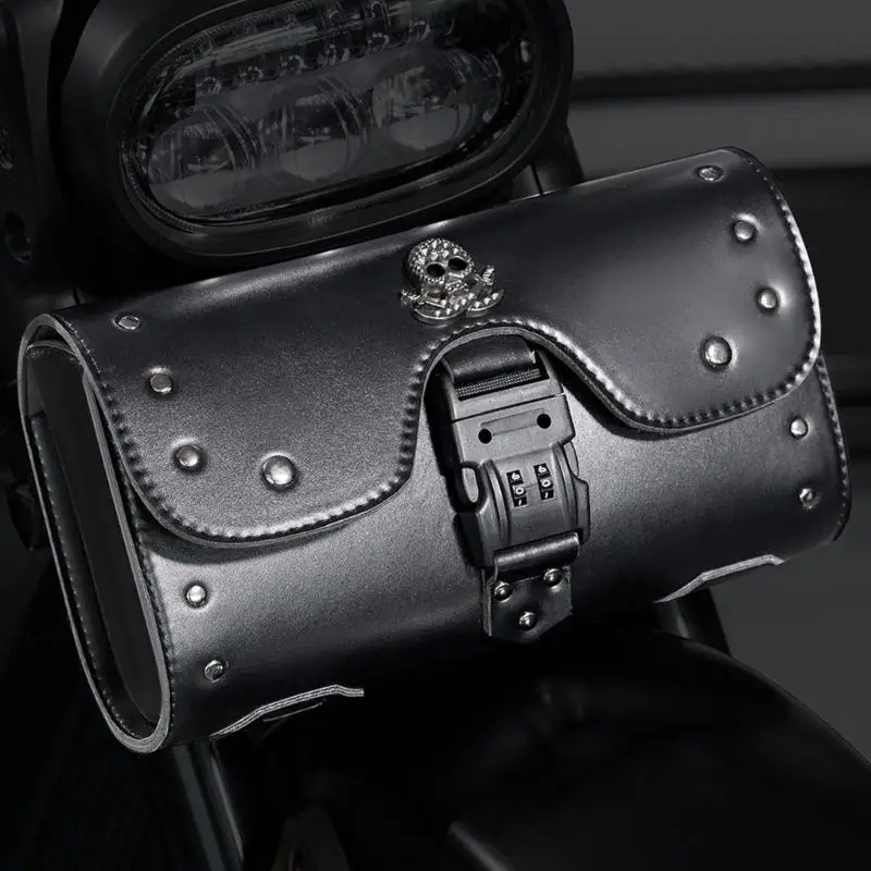 G7NA Motorrad-Vorderradgabel-Organizer, Anti-Diebstahl-Kombinationsschloss, gepolsterte Werkzeugtasche – Detail 4