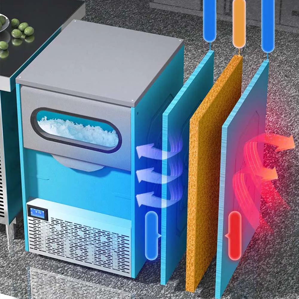 2025年式 アンダーカウンター自立型業務用製氷機 � � 小さな粒状の氷を作るメーカー � � インテリジェントタッチスクリーンパネル