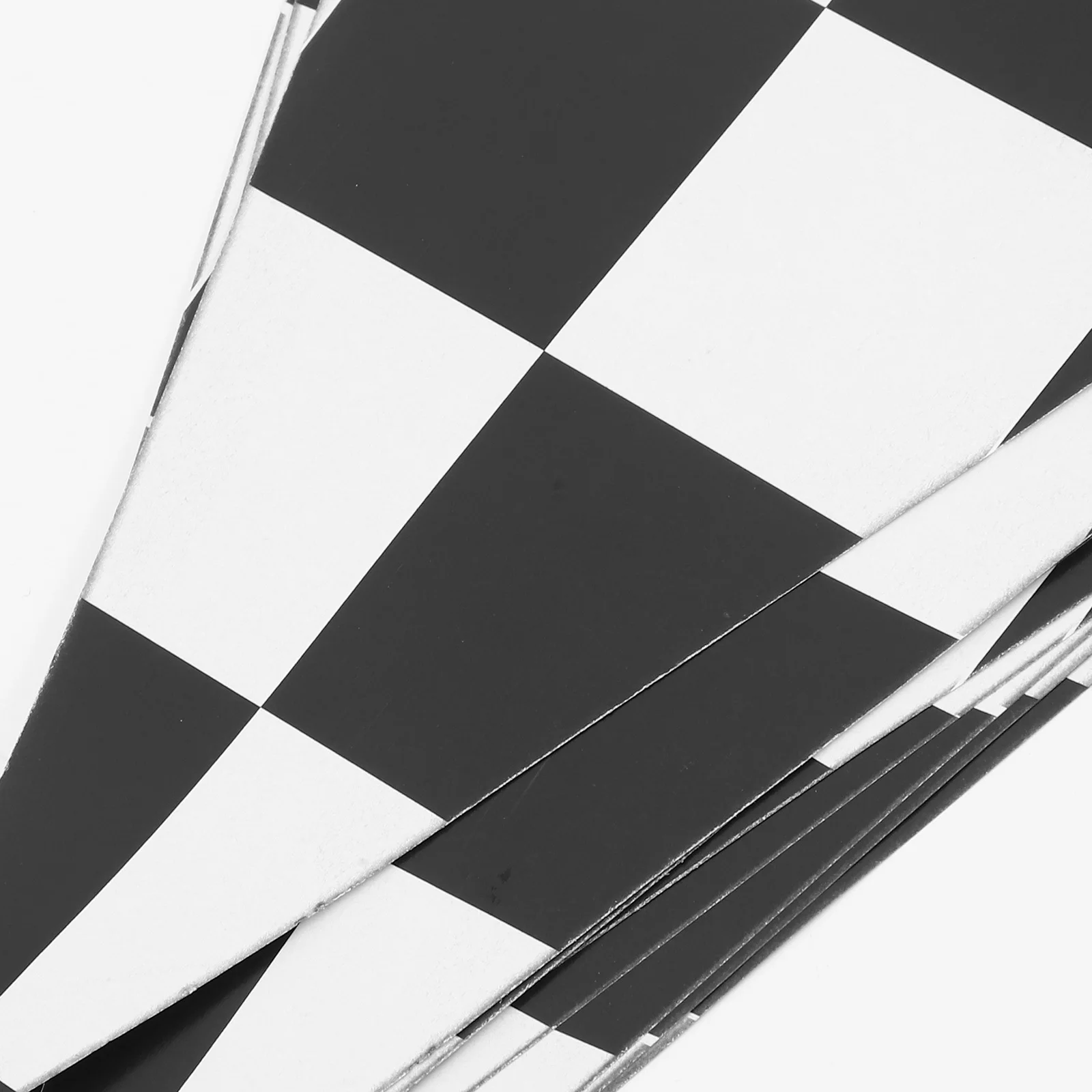 

2Sets Checkered Flag Racing Decorations Black White Triangle Bunting Party Banner for Race Car Birthday Party Supplies Outdoor