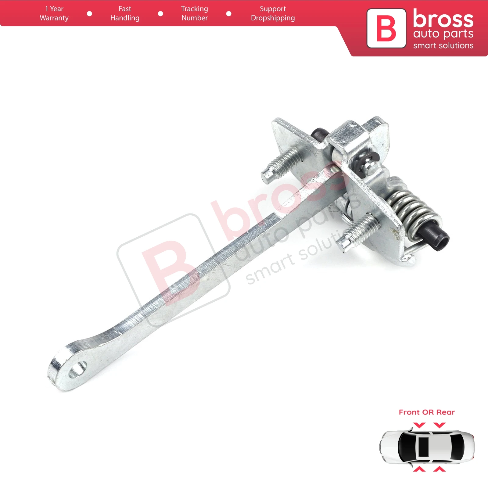 Bross Auto Parts BDP746 Front or Rear Left or Right Door Catch Hinge Brake Stop Check Strap Limiter 7702255777 for Renault 9 11 